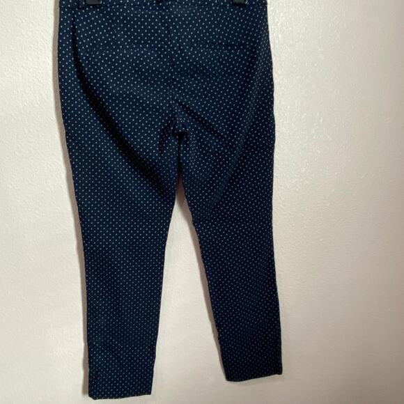 Banana republic sloan crop pants navy blue polkadot‎ size 4 - Picture 6 of 9